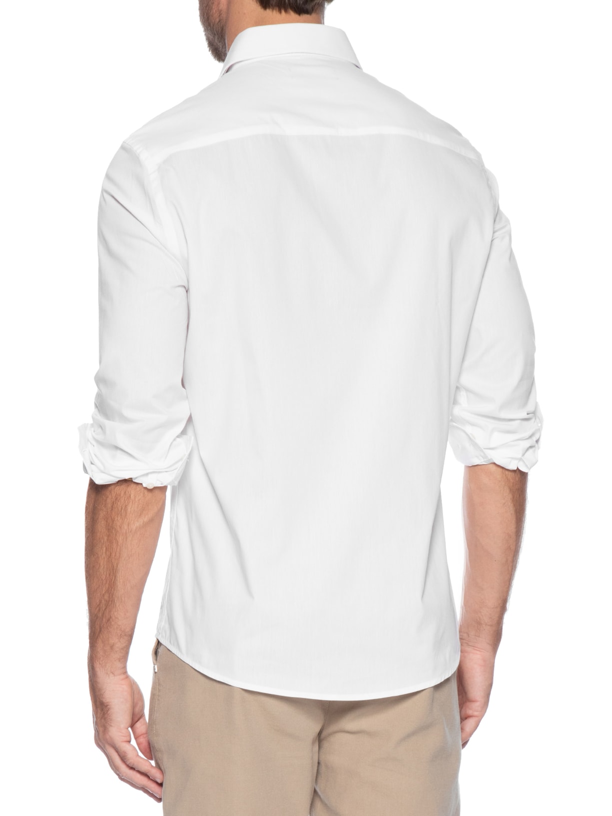 Camisa Masculina Tricoline Poliamida Branco Zapalla