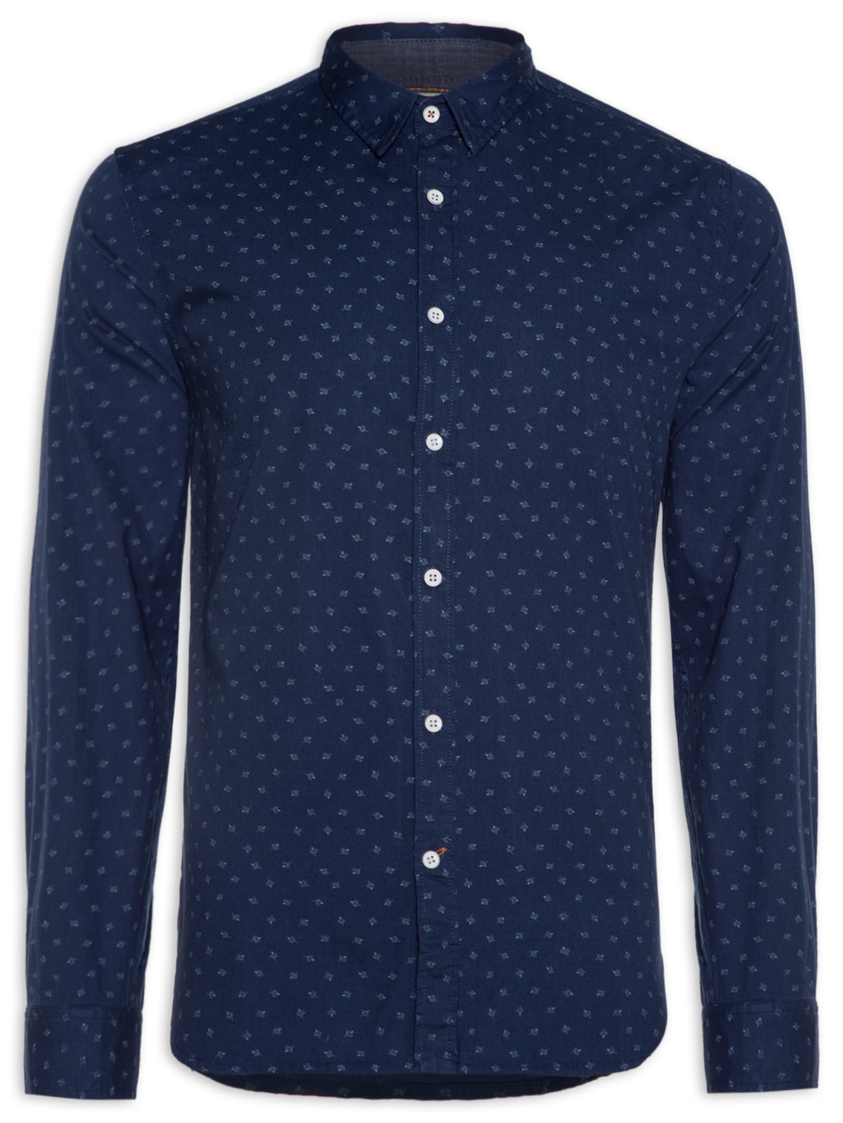 Camisa Masculina Tricoline Relax - Azul