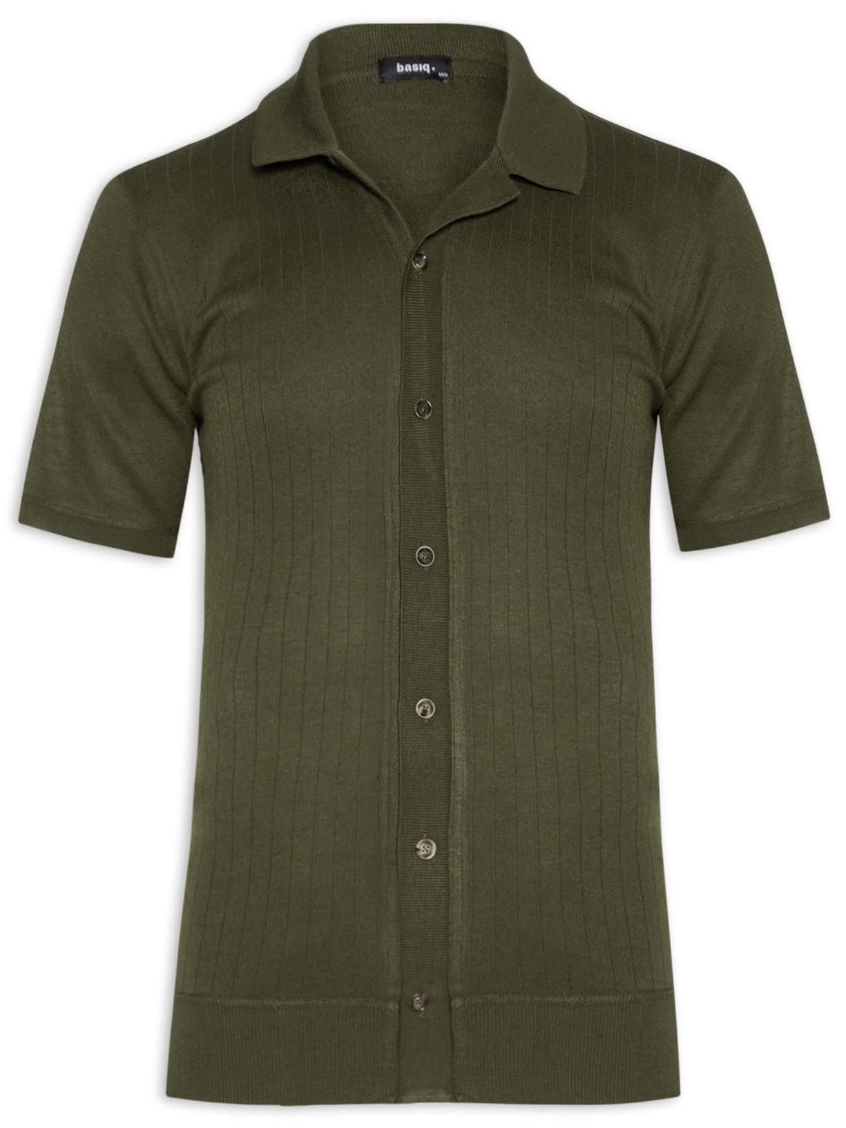 Camisa Masculina Tricot Manga Curta - Verde