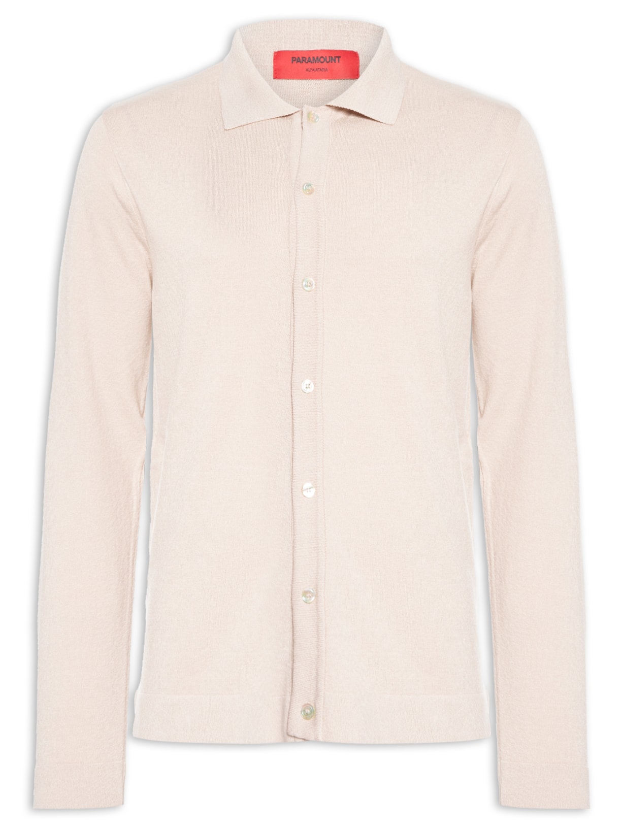 Camisa Masculina Tricot Manga Longa - Bege