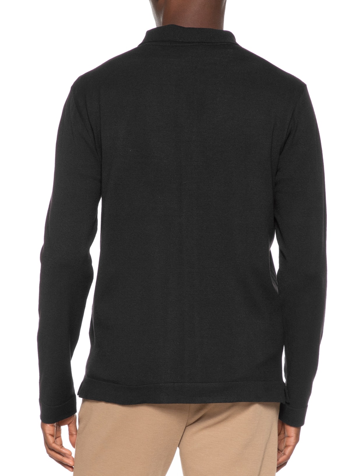 Camisa Masculina Tricot Manga Longa Preto Paramount Alfaiataria