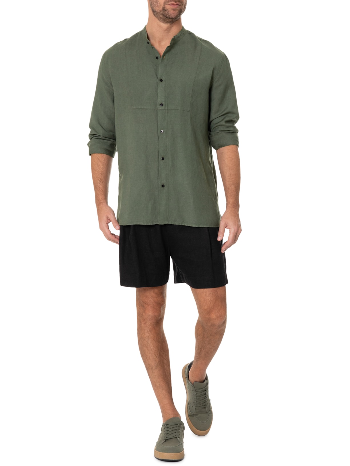 Camisa Masculina Underlayer Verde Osklen