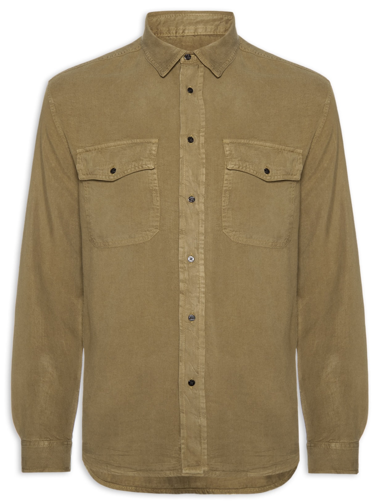 Camisa Masculina Used Utility - Marrom
