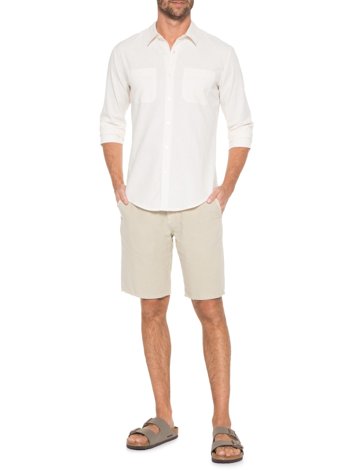 Camisa Masculina Utility Organic Off White Osklen