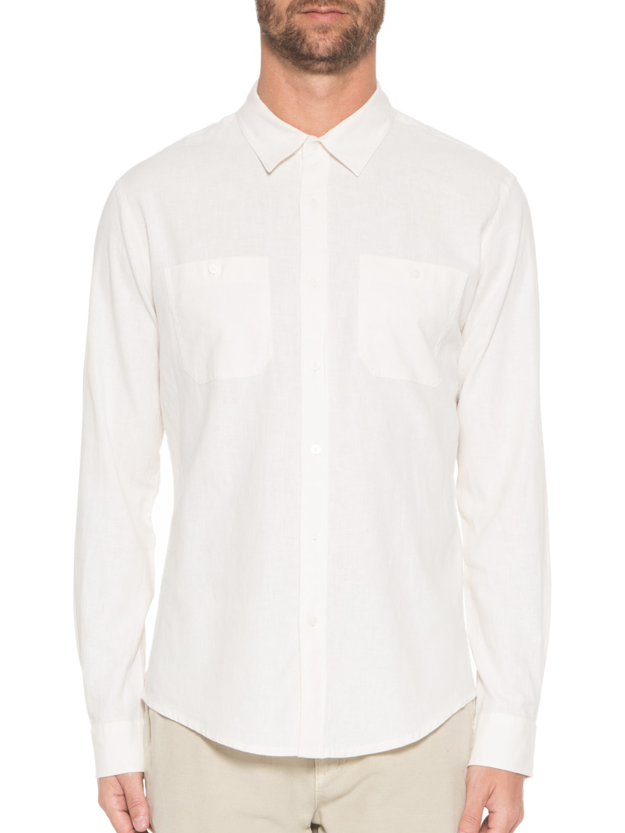 Camisa Masculina Utility Organic Off White Osklen