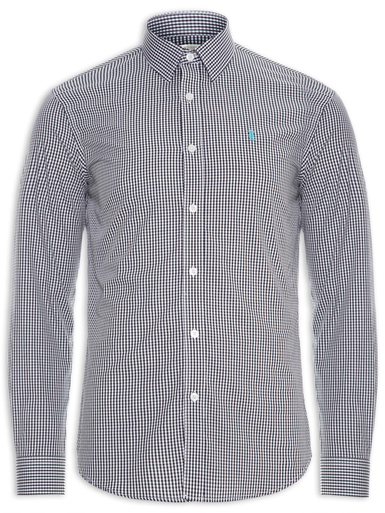 Camisa Masculina Vichy Classic - Preto