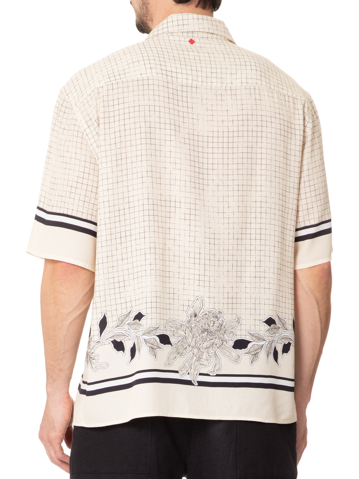 Camisa Masculina Vintage Estampada Branco Forum
