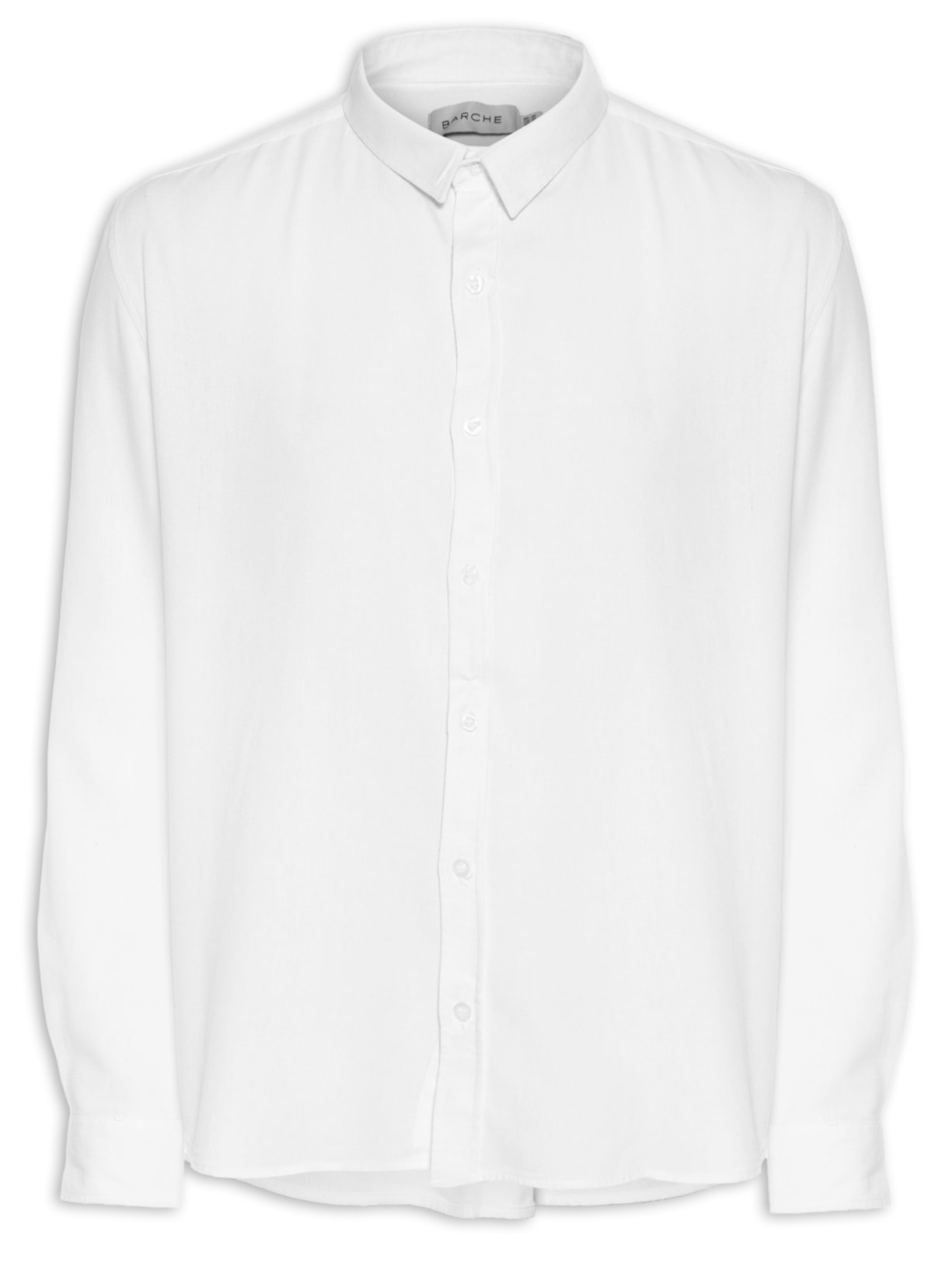 Camisa Masculina Viscolinho Lisa - Branco