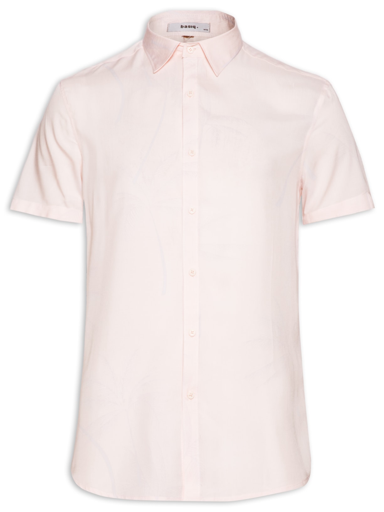 Camisa Masculina Viscose Estampa Coqueiro - Rosa