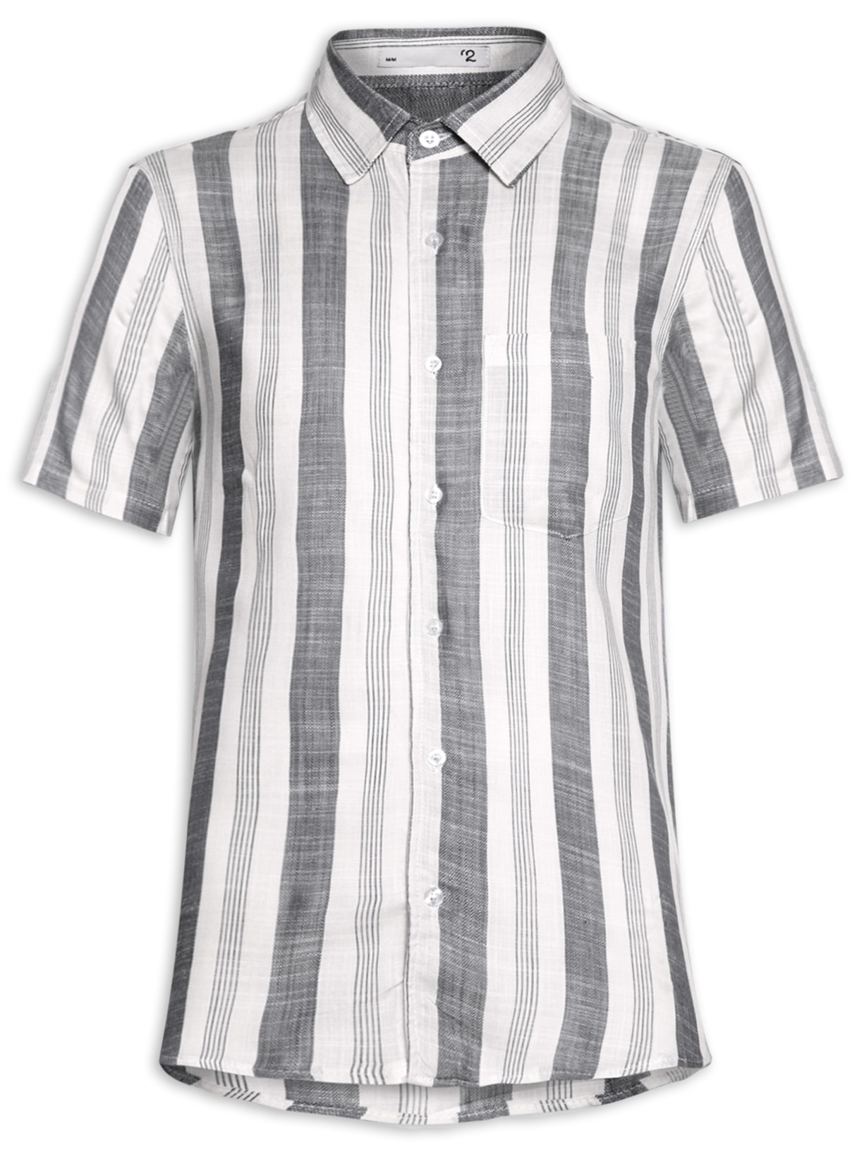 Camisa Masculina Viscose Estampa De Listra - Preto