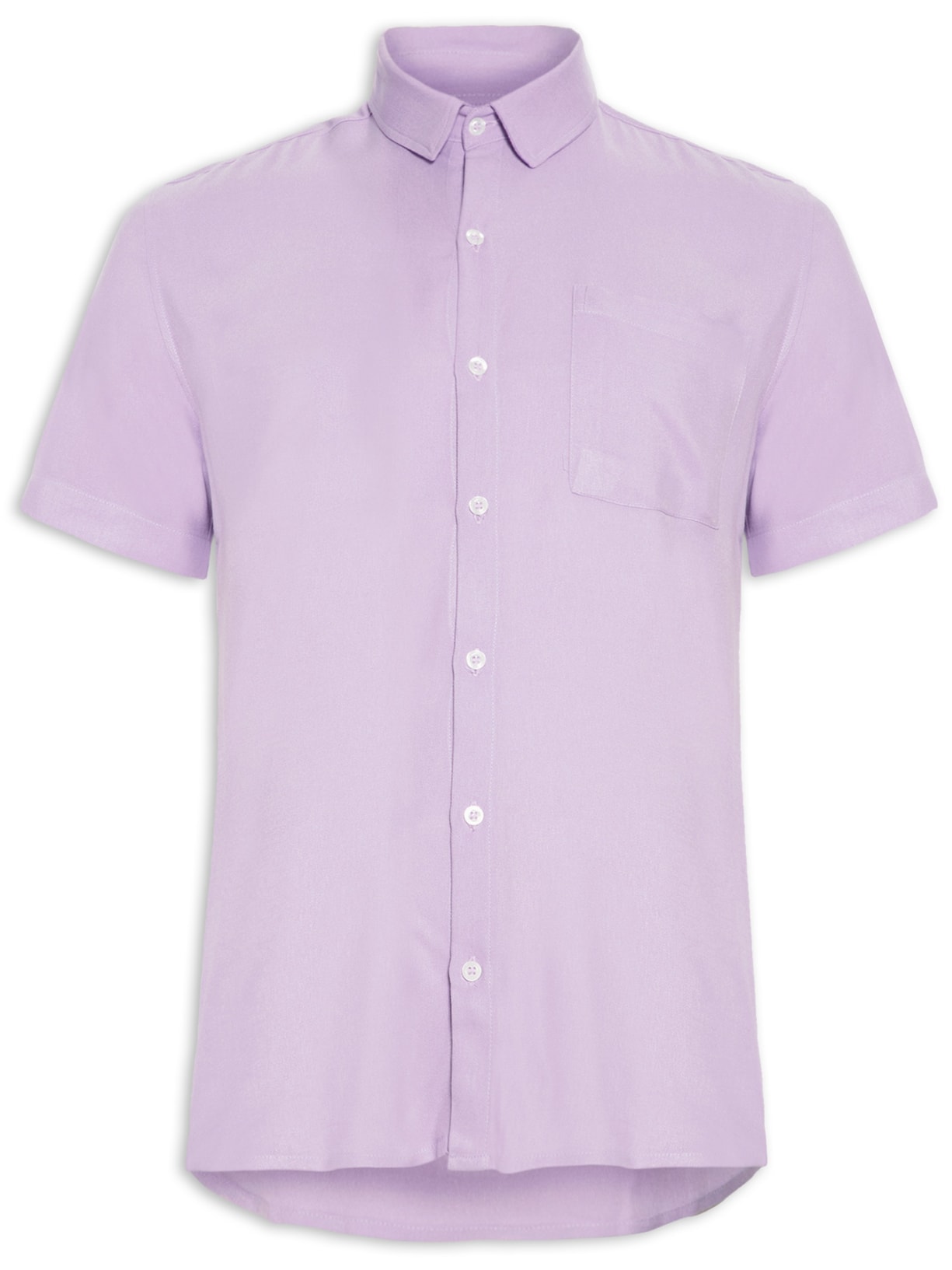 Camisa Masculina Viscose Lisa Manga Curta - Roxo