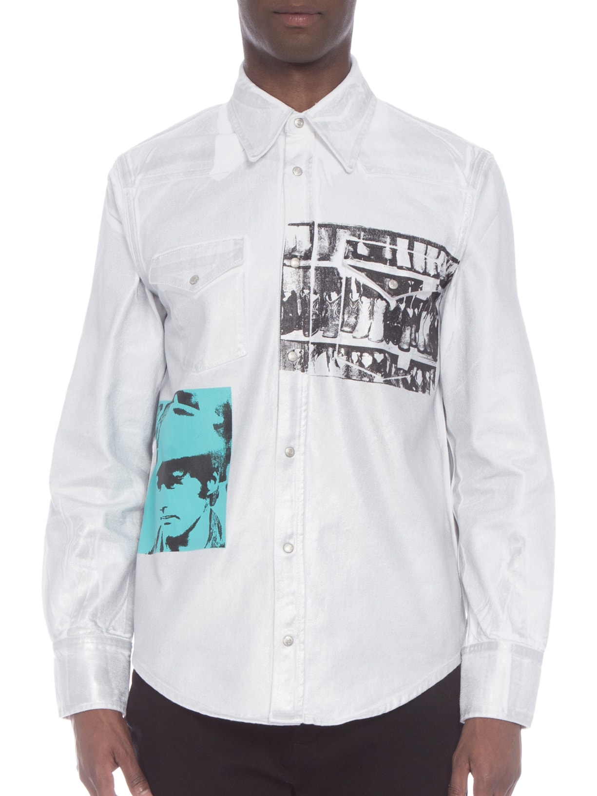 Camisa Masculina Warhol Rodeo Prata Calvin Klein Jeans