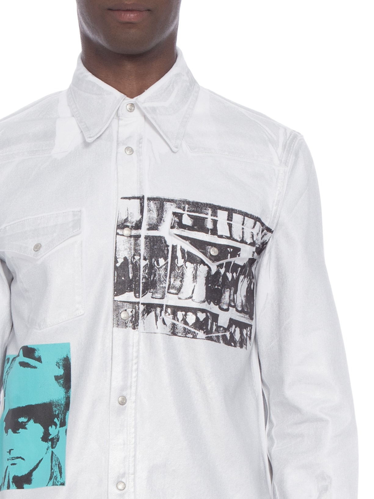 Camisa Masculina Warhol Rodeo Prata Calvin Klein Jeans