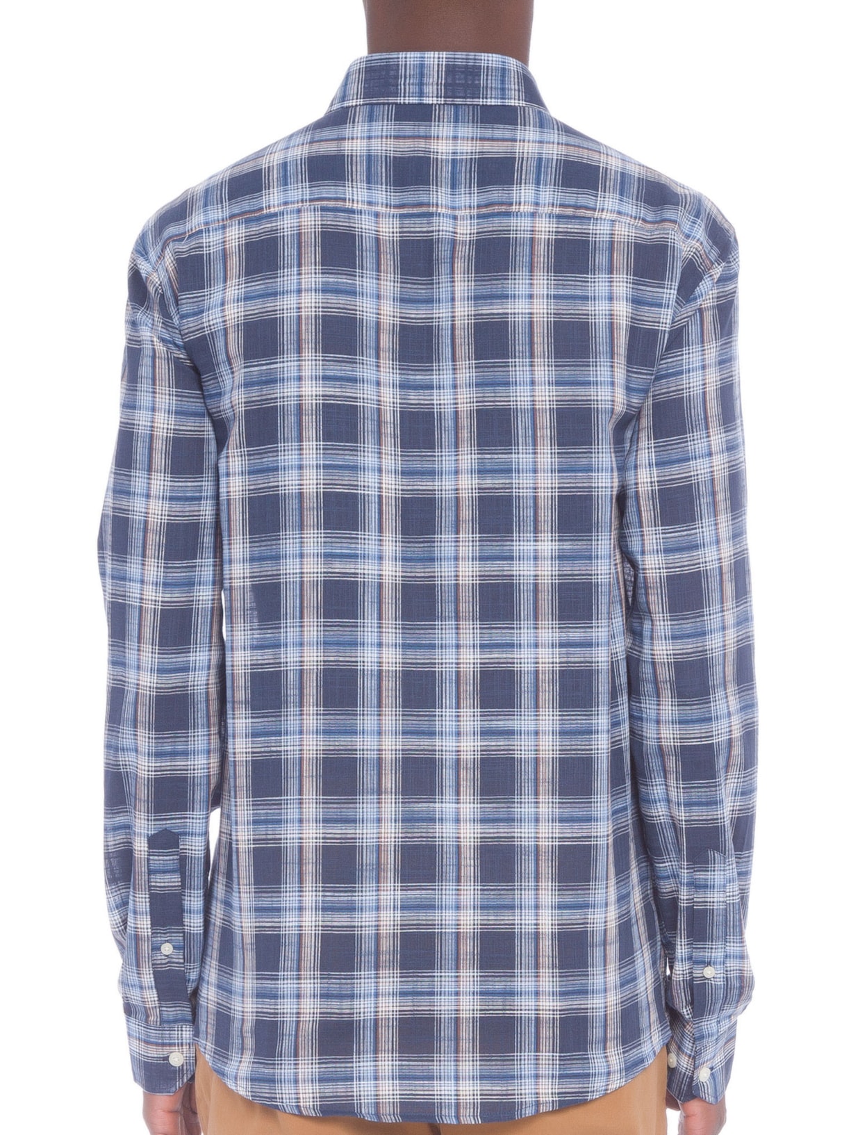 Camisa Masculina Xadrez Azul Zapalla