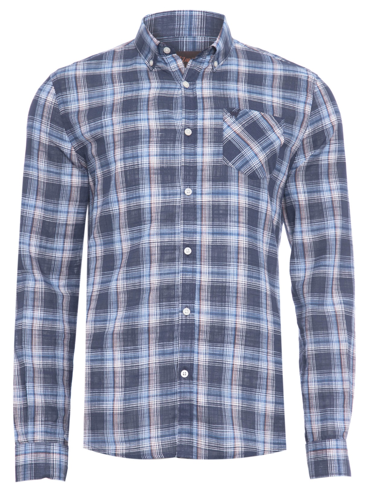 Camisa Masculina Xadrez Azul Zapalla