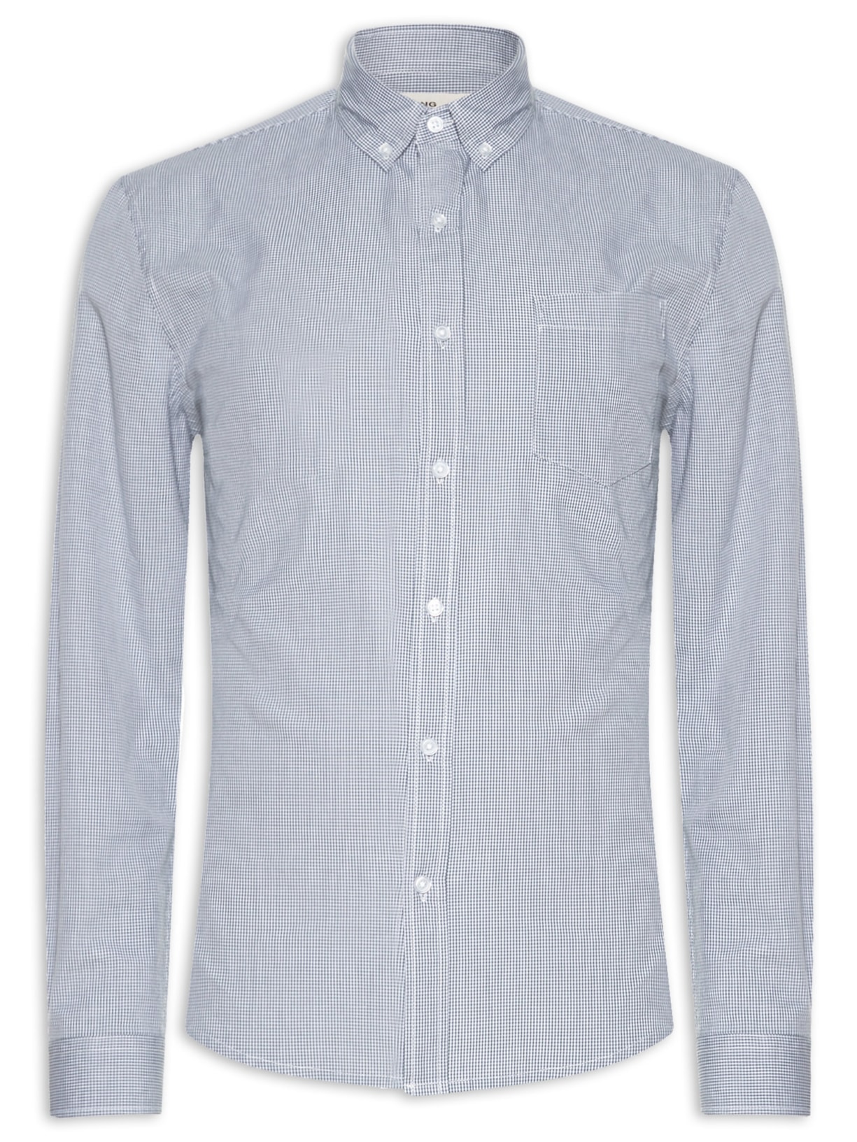 Camisa Masculina Xadrez - Azul