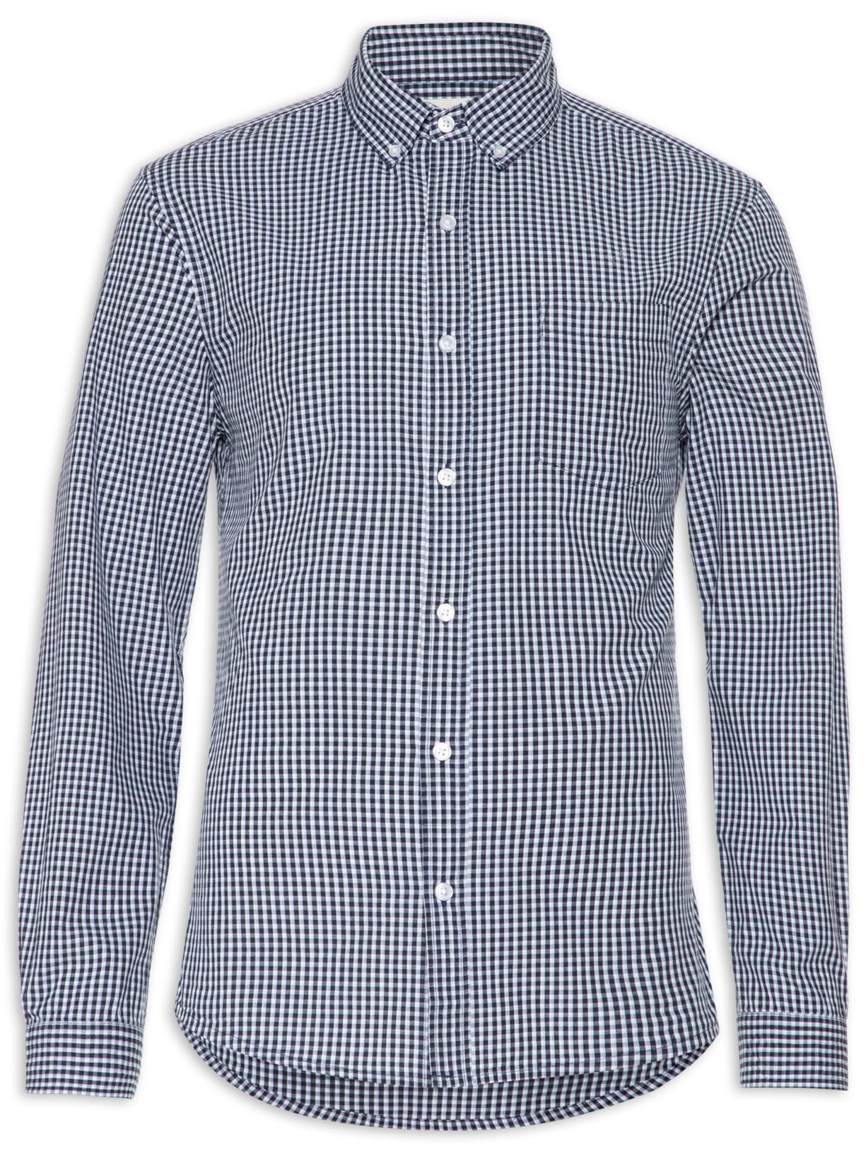Camisa Masculina Xadrez - Azul