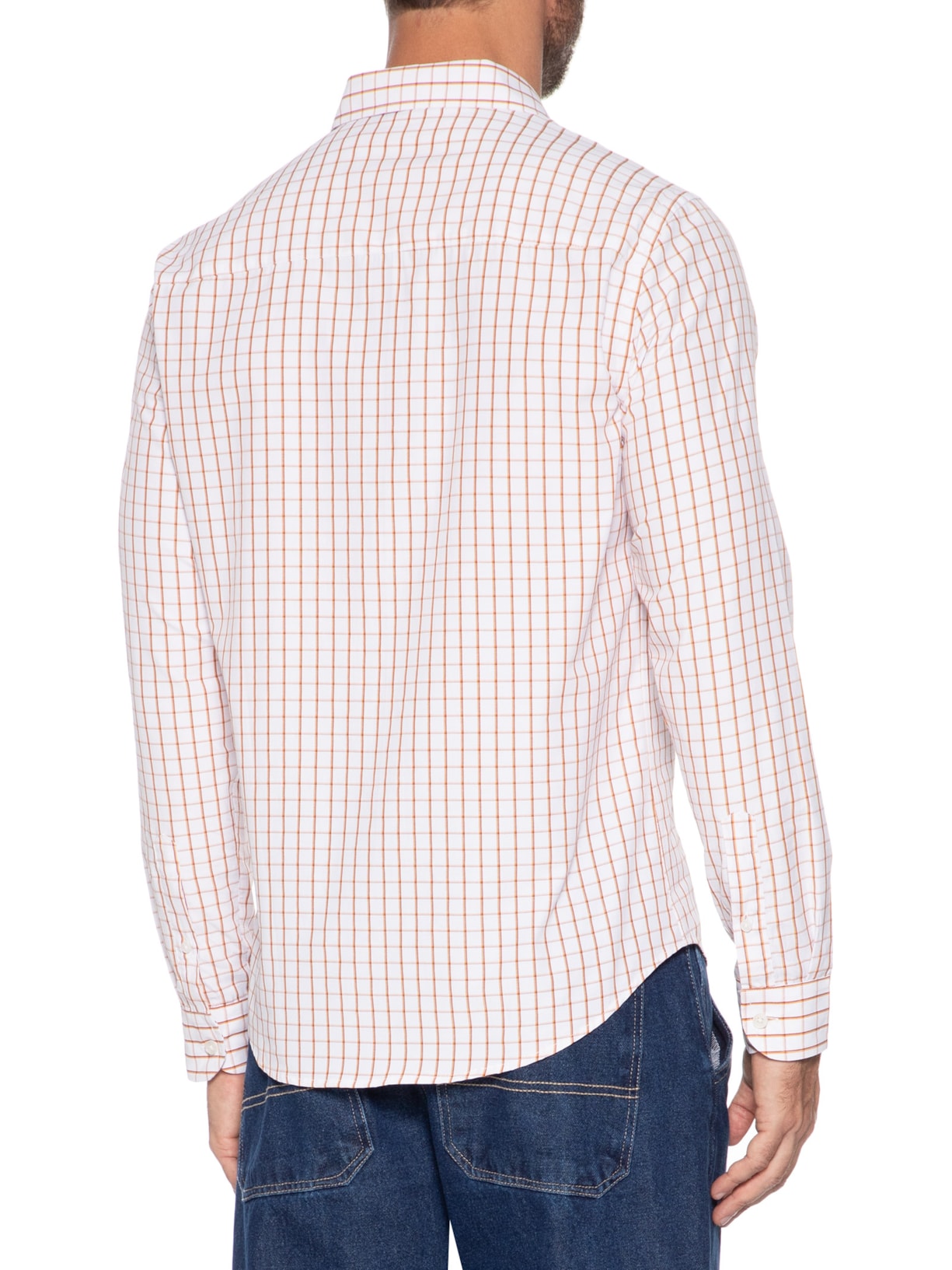 Camisa Masculina Xadrez Bicolor Regular Fit Vermelho Sergio K