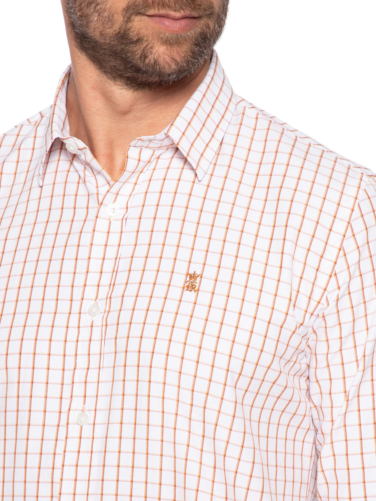 Camisa Masculina Xadrez Bicolor Regular Fit Vermelho Sergio K