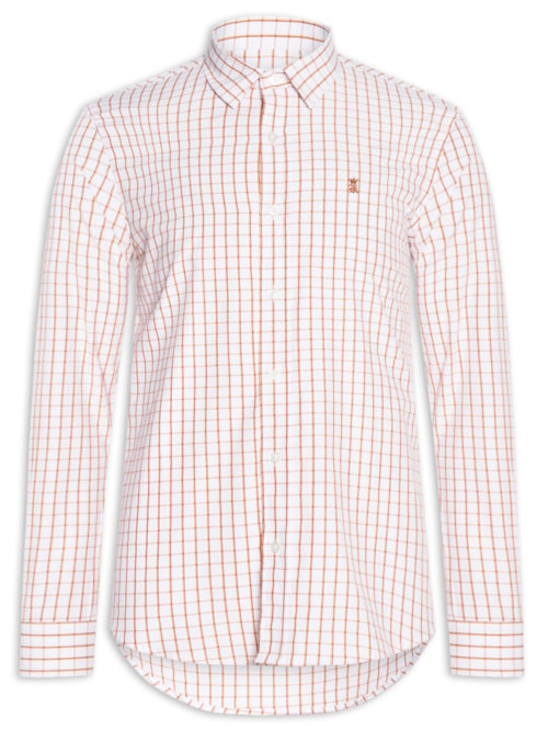 Camisa Masculina Xadrez Bicolor Regular Fit - Vermelho