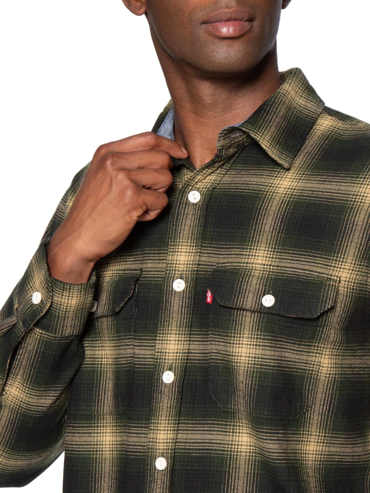 Camisa Masculina Xadrez Classic Worker Verde Levi's