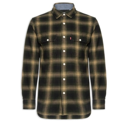 Camisa Masculina Xadrez Classic Worker - Verde
