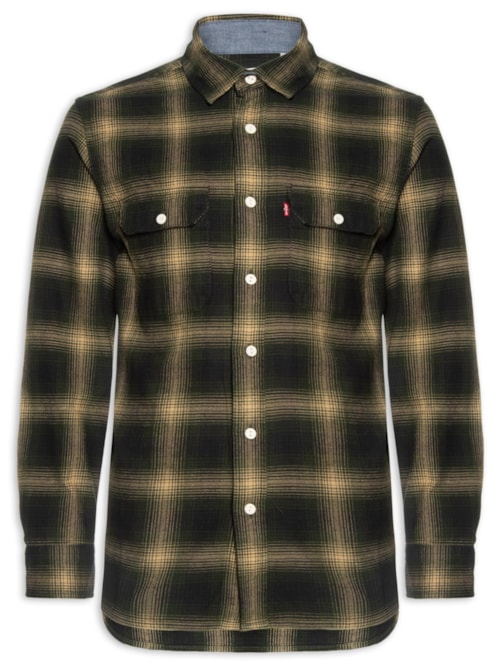 Camisa Masculina Xadrez Classic Worker - Verde