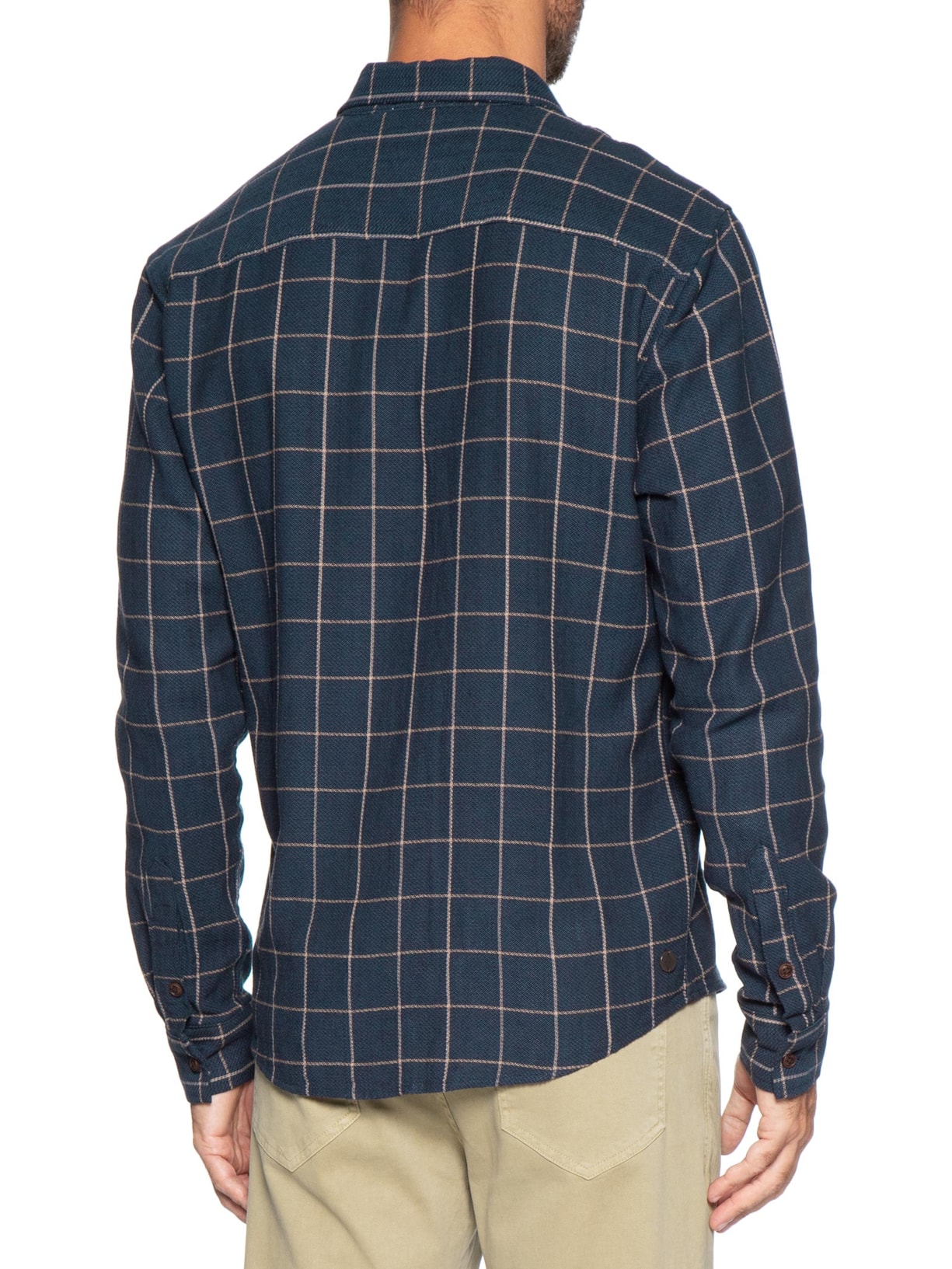 Camisa Masculina Xadrez Colorado Azul Austral