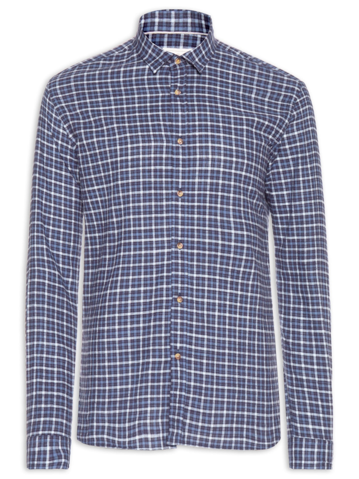 Camisa Masculina Xadrez Hamê Bastille - Azul