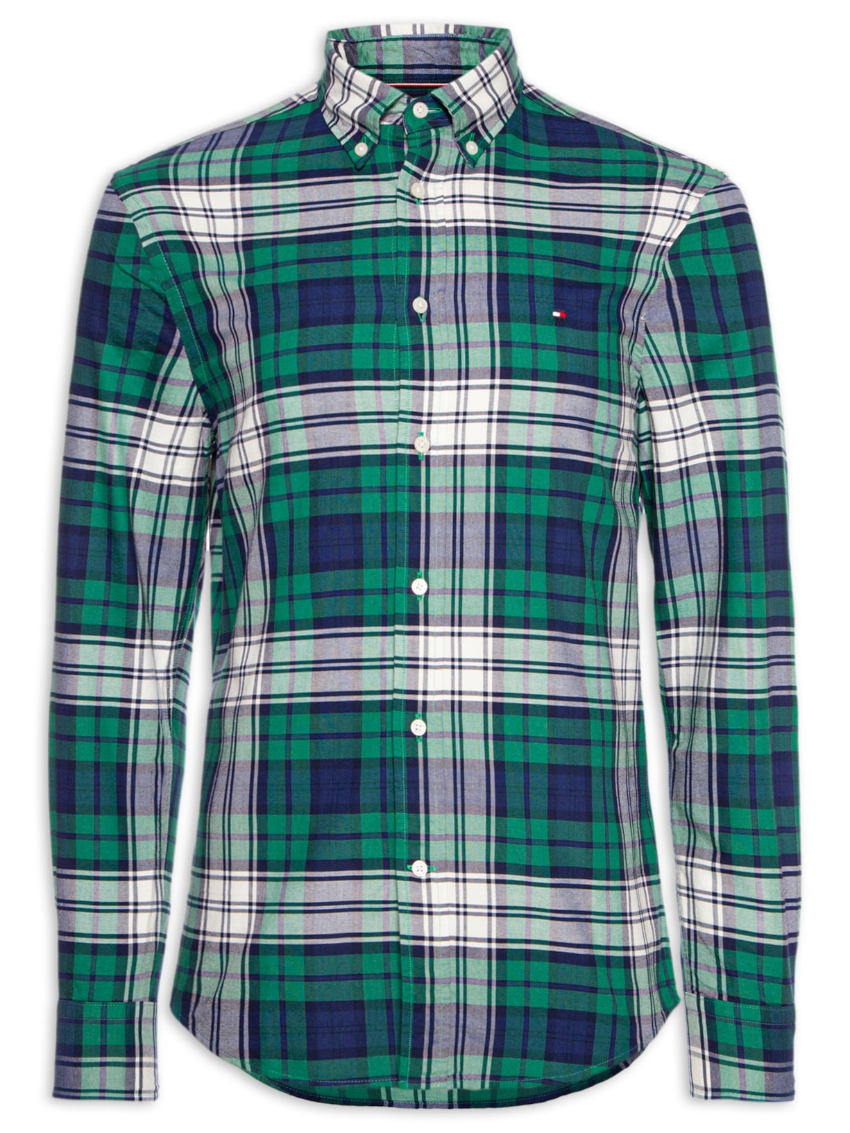Camisa Masculina Xadrez Oxford Tartan Rf Shirt - Verde