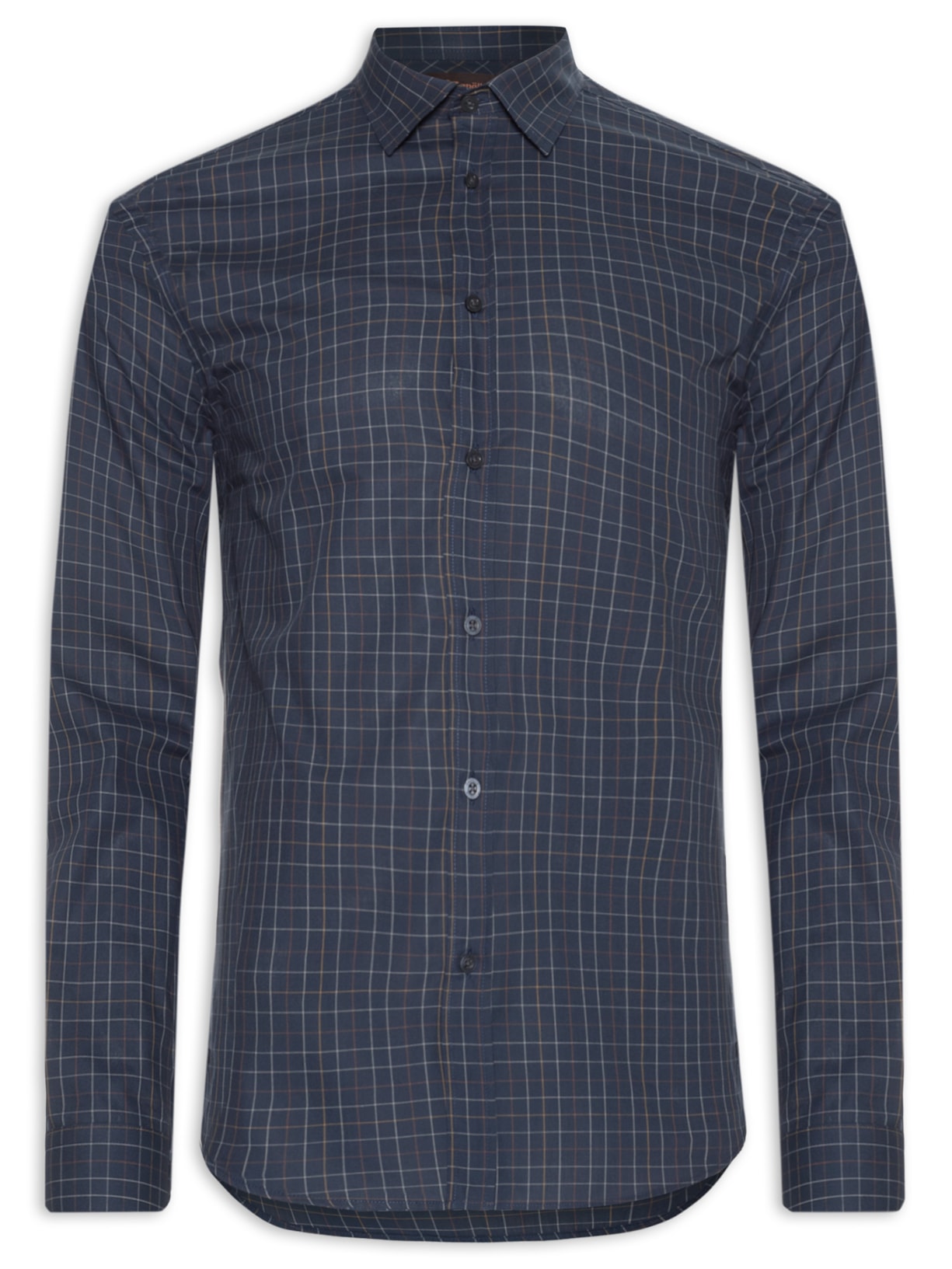 Camisa Masculina Xadrez Quadros - Azul