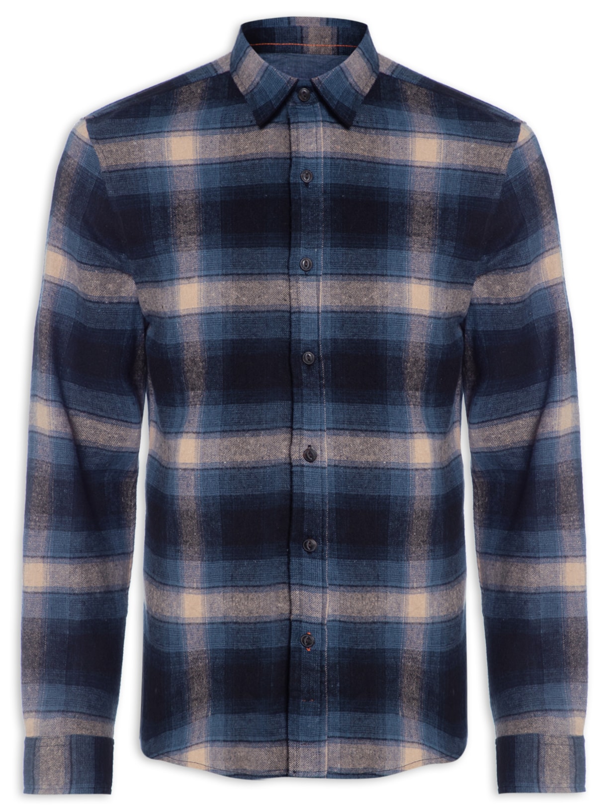 Camisa Masculina Xadrez Relax - Azul