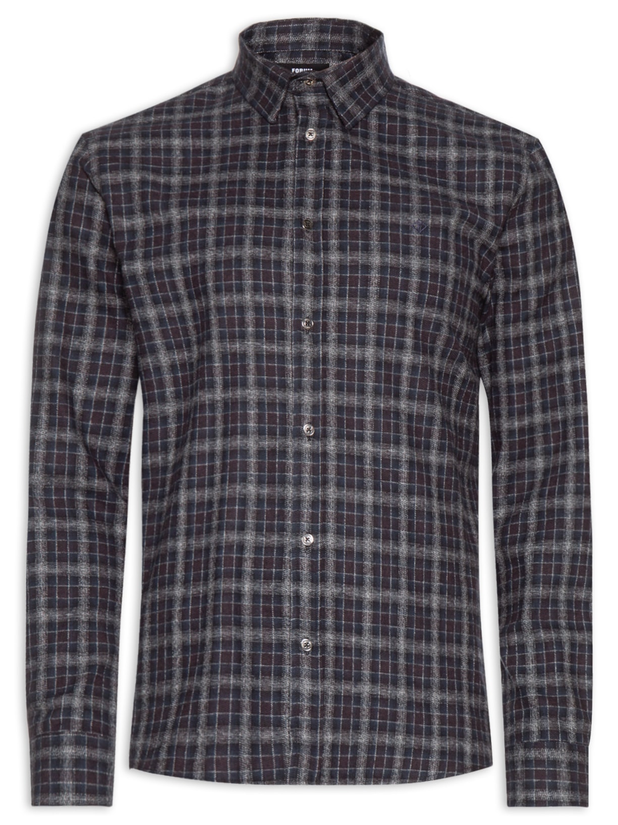 Camisa Masculina Xadrez Relax - Azul