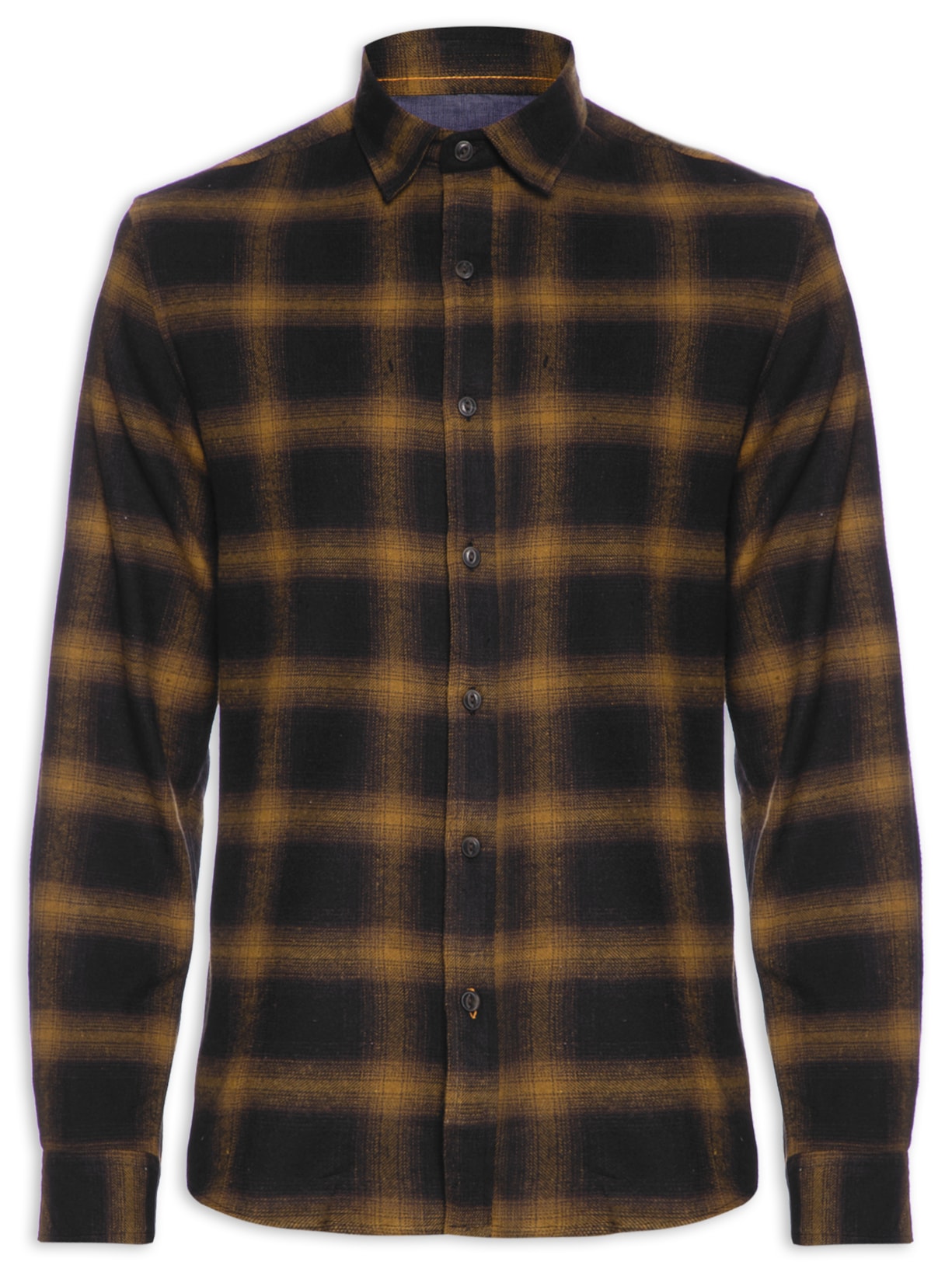 Camisa Masculina Xadrez Relax - Preto