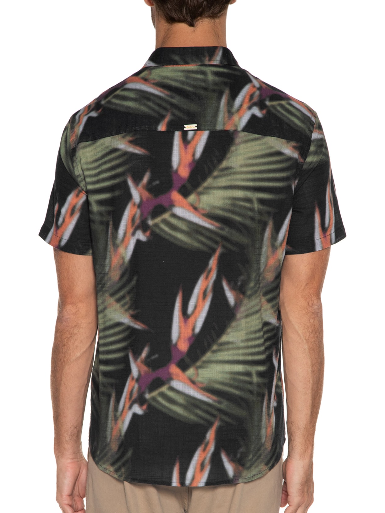 Camisa Mc Floral Blur Preto Foxton