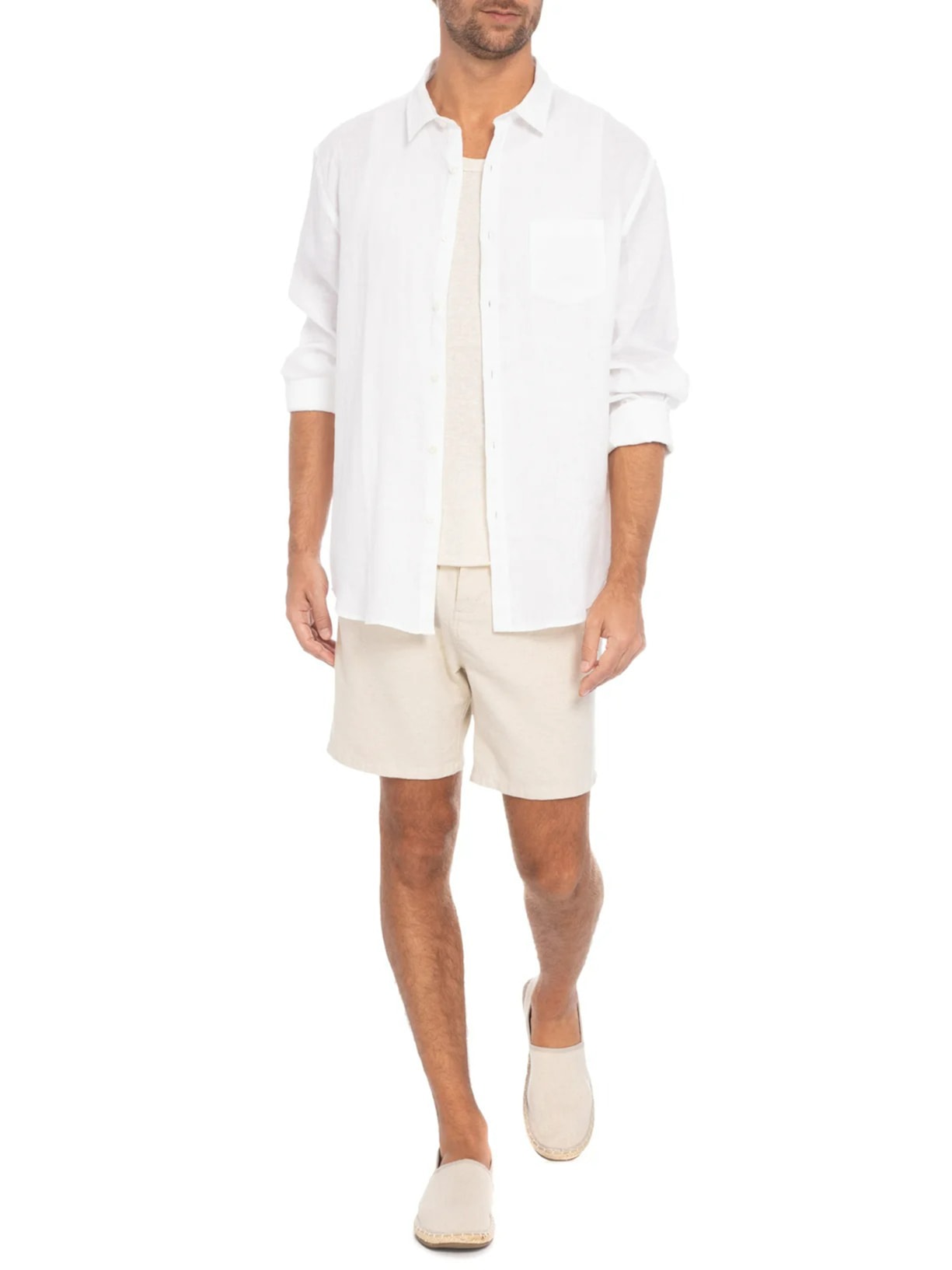 Camisa Ml Linho Paraiso Foxton