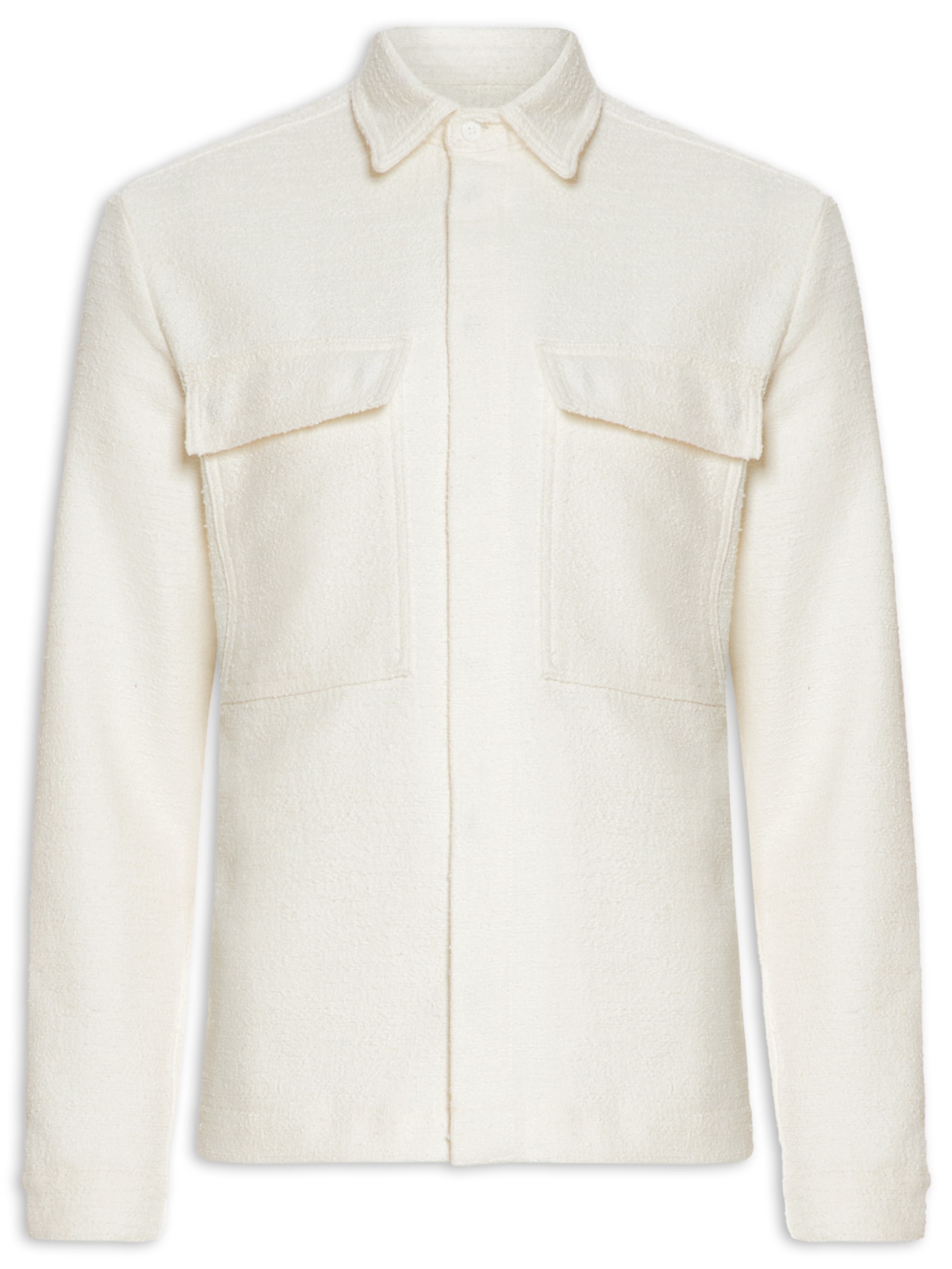 Osklen - Camisa Overshirt Texture - Off Whithe