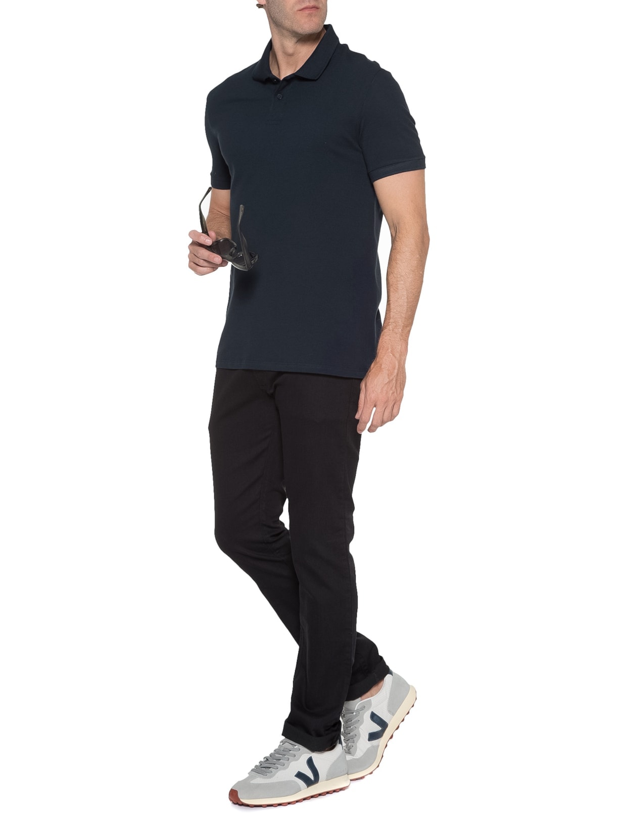 Camisa Polo Masculina Azul Hering