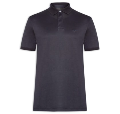 Camisa Polo Masculina Clássica Lyocell - Azul