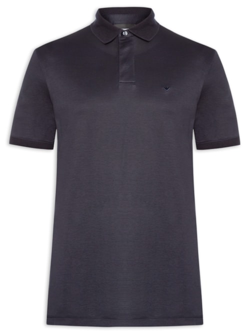 Camisa Polo Masculina Clássica Lyocell - Azul