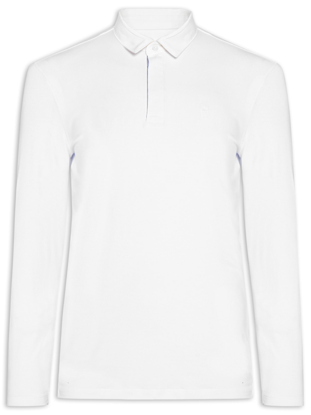 Camisa Polo Masculina Manga Longa Rugby – Branco