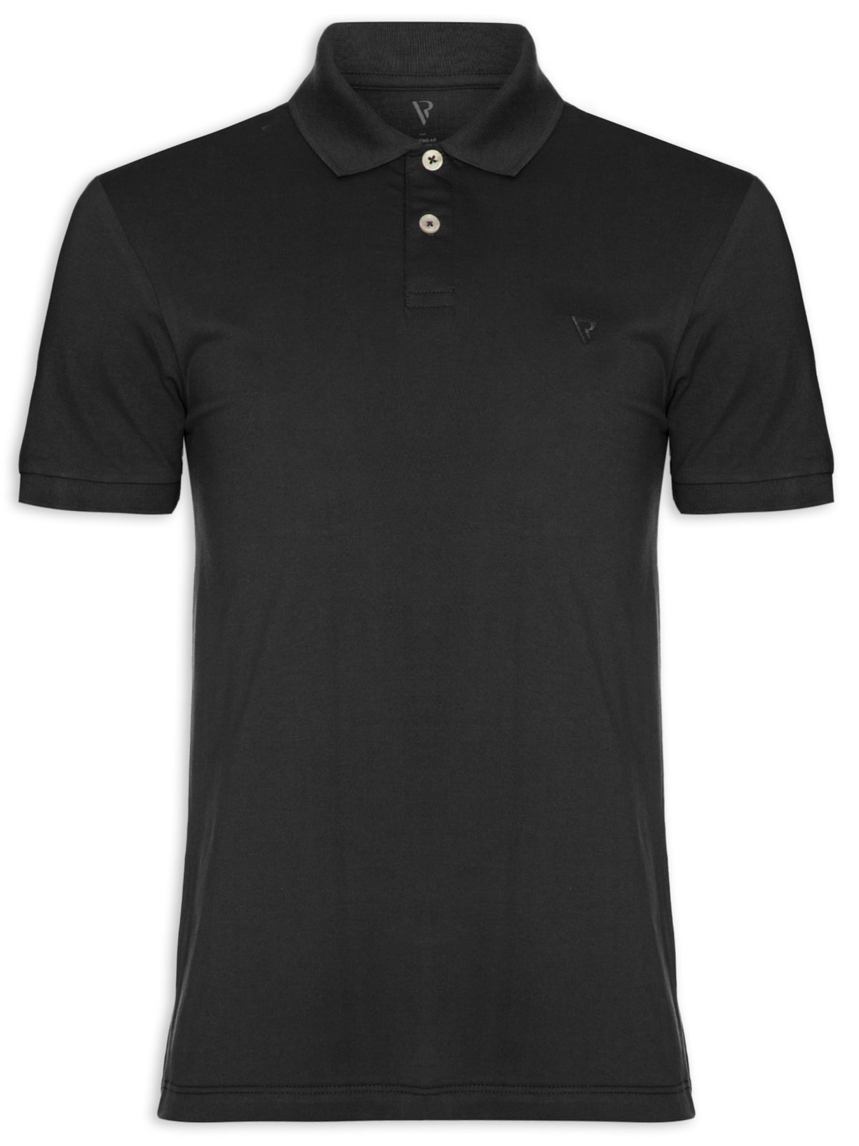 Camisa Polo Masculina Mc Pima Ret Diferenciada - Preto