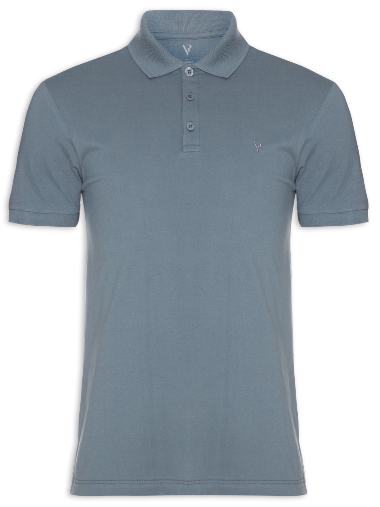 Camisa Polo Masculina Mc Piquet Basic - Azul