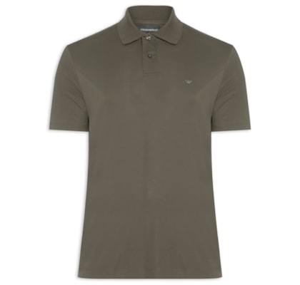 Camisa Polo Masculina Modal Mini Logo - Marrom