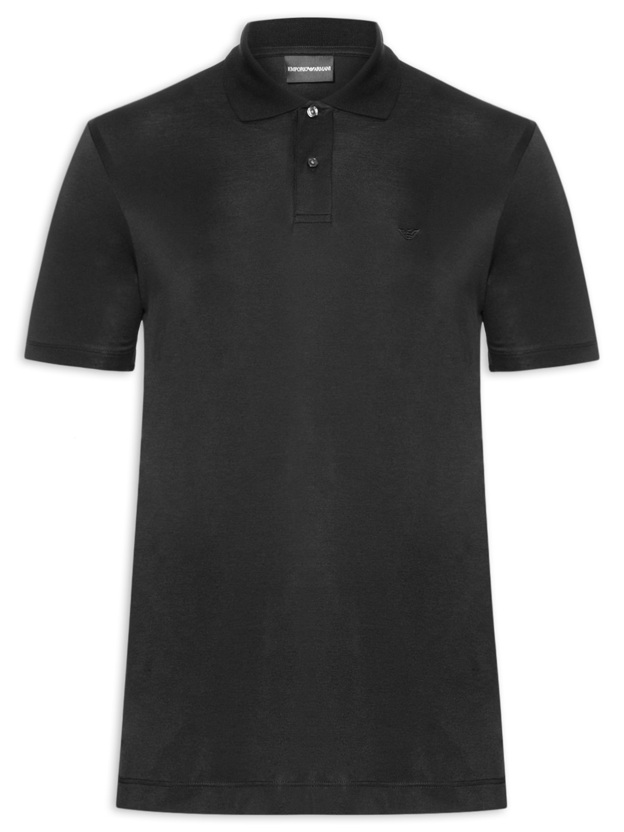Camisa Polo Masculina Modal Mini Logo - Preto