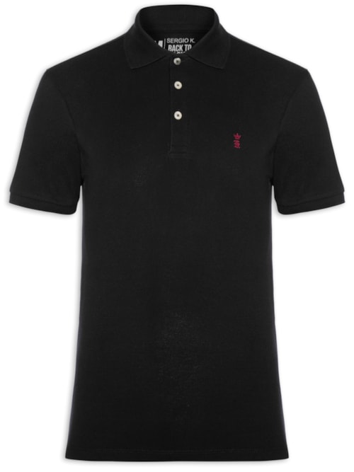 Camisa Polo Masculina Piquet – Preto