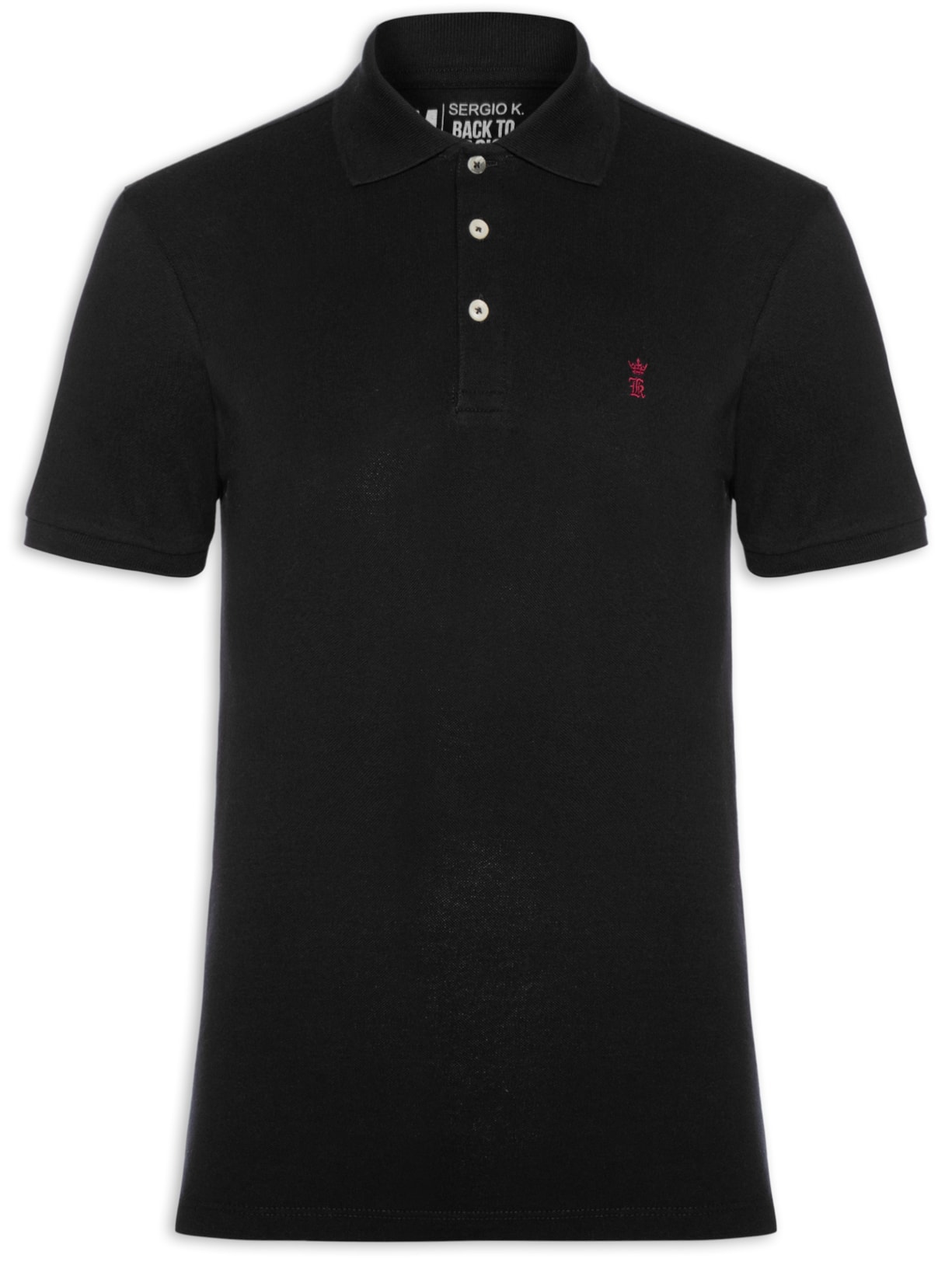 Camisa Polo Masculina Piquet Preto Sergio K