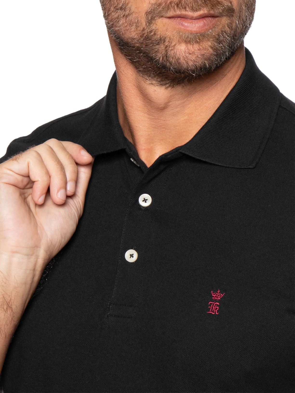 Camisa Polo Masculina Piquet Preto Sergio K
