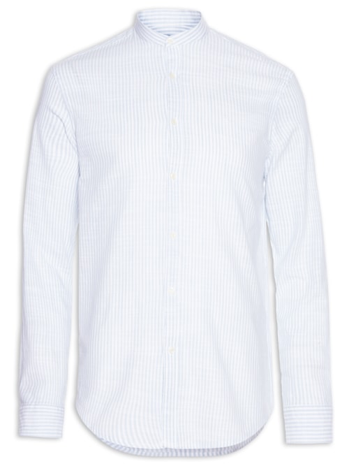 Camisa Rege Padre Flame Listrado (MO) - Branco