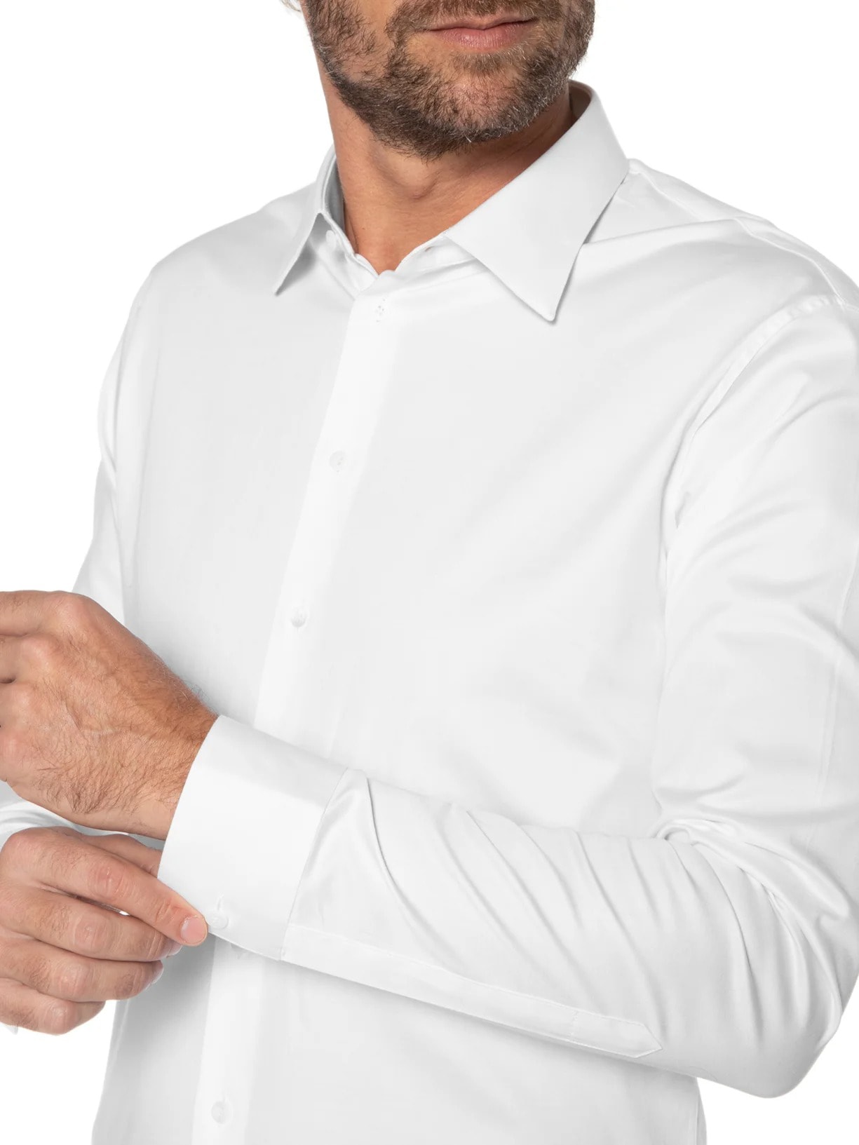 Camisa Social Masculina Austin Slim Fit Algodão Pima Branco Ricardo Almeida